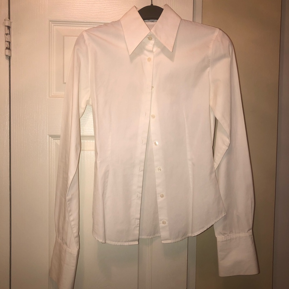 Anne Fontaine white fitted blouse XS